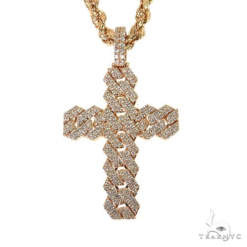 Cuban Link Diamond Cross Set 68331