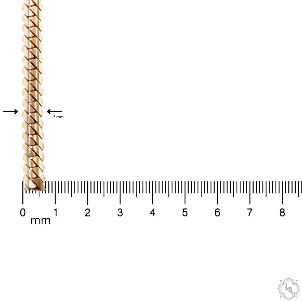 【待ち】てんちむ　リボン上下　金紐　ストレート 14K Gold Solid Mimi Cuban Link 7 mm 22 Inches 68344: buy