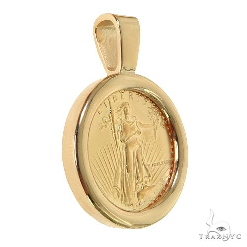 Plain Frame 1/4 Oz Liberty Coin Pendant 68521: buy online in NYC