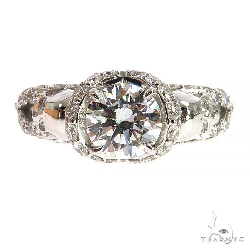 14k White Gold And Platinum Custom Two-tone Black Diamond Engagement Ring  #102215 - Seattle Bellevue | Joseph Jewelry