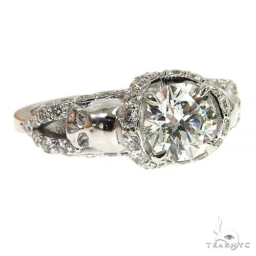 Art Deco Semi Mount Diamond Engagement Ring, Unique Solitaire For 1 Ca –  mondi.nyc