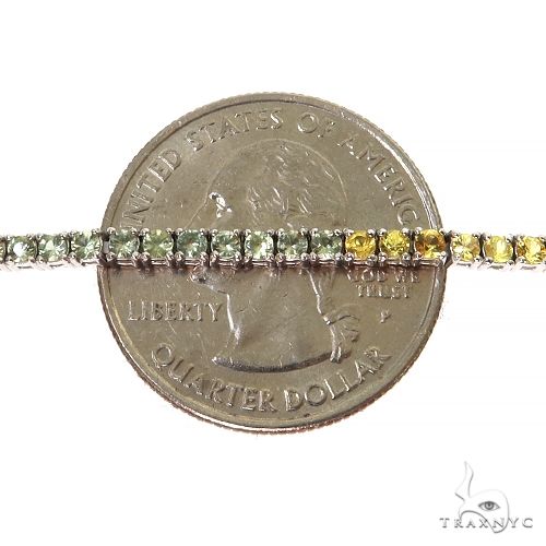 5 Pointer Rainbow Sapphire Tennis Bracelet 68572: buy online