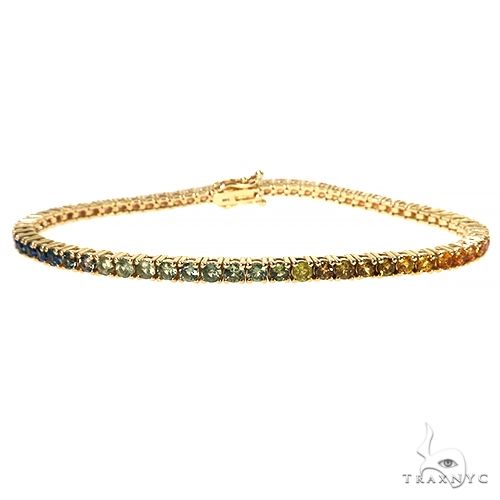 7 Pointer Rainbow Sapphire Tennis Bracelet 68573: buy online