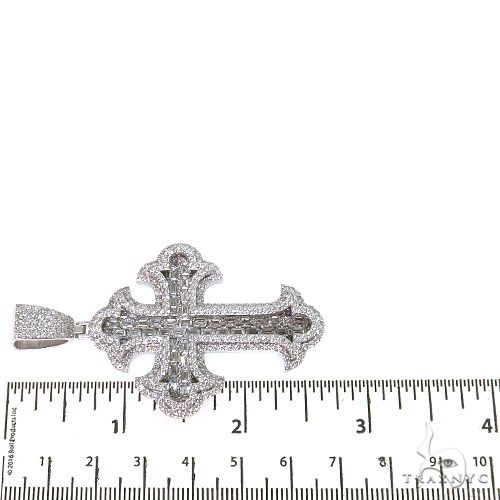 2 Row Emerald Cut Diamond Cross Pendant 68616: buy online in