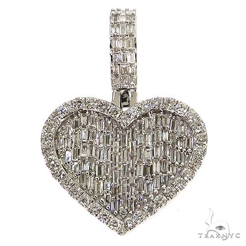 Baguette Diamond Heart Pendant 68620