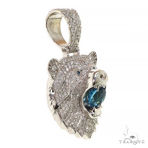 Grizzly Bear Blue Topaz Diamond Pendant 68709: buy online in NYC. Best  price at