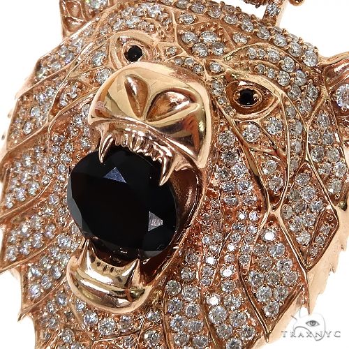 Grizzly Bear Black Onyx Diamond Pendant 68710: buy online in NYC. Best  price at