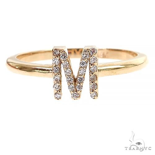 Custom Diamond Single Initial Ring For Women - EFIF Diamonds – EF-IF  Diamond Jewellery