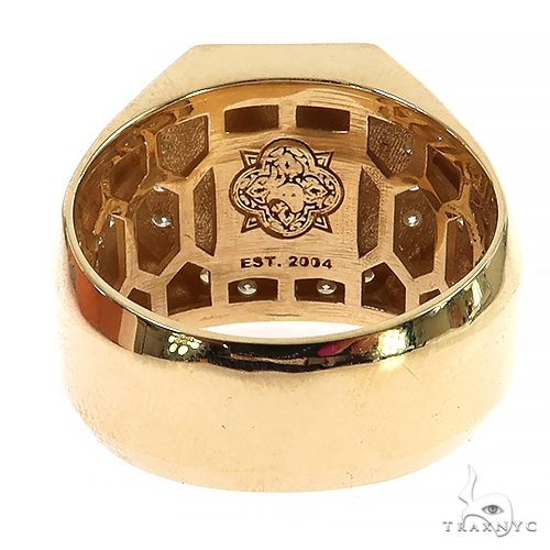 10K Dad' Father Word Band Yellow Gold Ring, Size 9.75 | Property Room