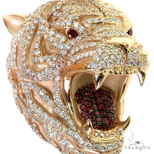 Tiger Head Diamond Pendant 68808