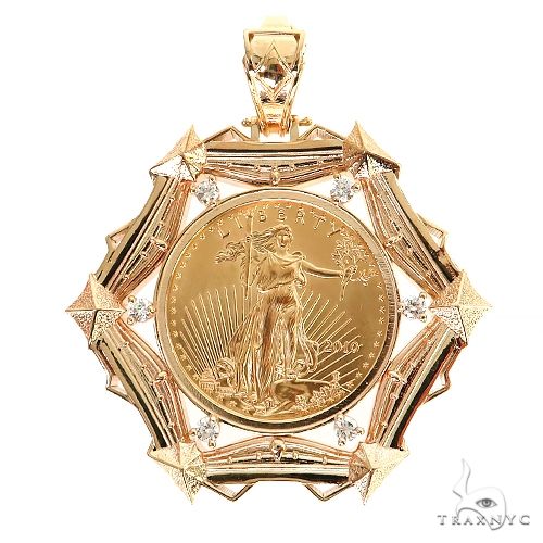 Oz Liberty Gold Coin Frame Pendant 68842