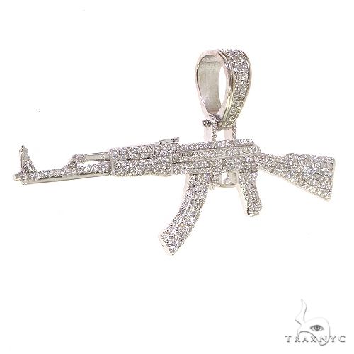 Ak 47 Replica|rhinestone Ak-47 Pendant Necklace - Fashion Hip Hop Chain For  Men & Women