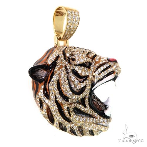 Tiger head pendant with selling rope chain