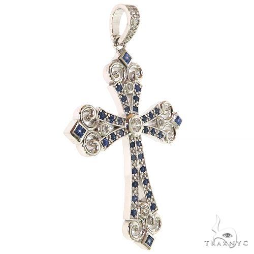 Moonlight Sapphire Diamond Cross Pendant 68901: buy online