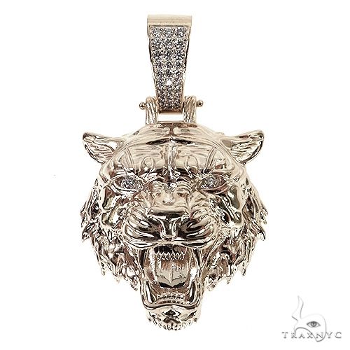 Pendant Tiger Silver 925 fully sale plastic, unique