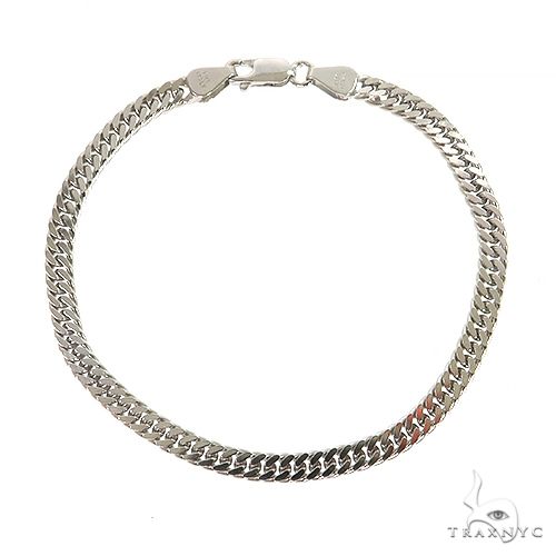 Solid Curb Link Bracelet Sterling Silver 8