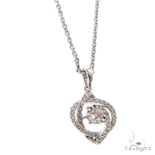Moissanite Diamond Dancing Stone Circle of Love Necklace