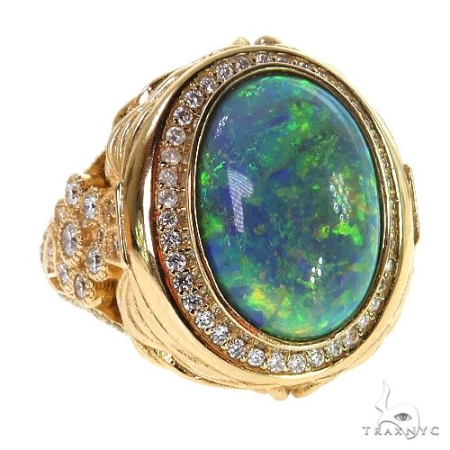 Vintage mens on sale opal ring