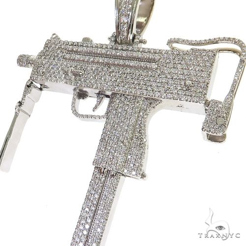 Uzi diamond deals pendant