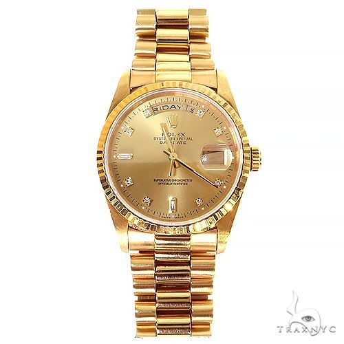 Rolex Day Date 18238 36mm 18k Yellow Gold Diamond Dial 69095 buy