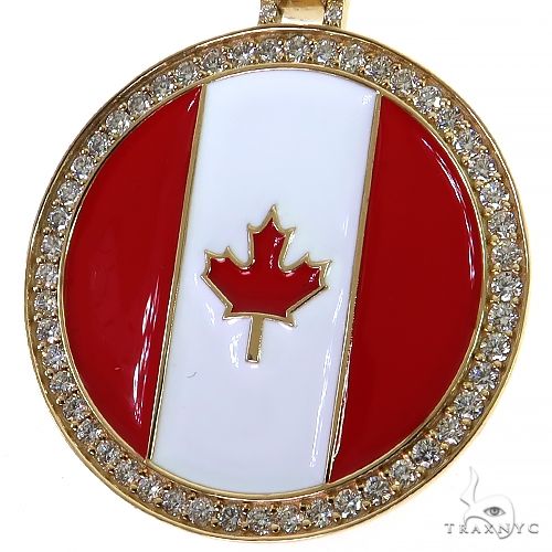 Canada Flag Diamond Frame Pendant 69161: buy online in NYC. Best price at  TRAXNYC.