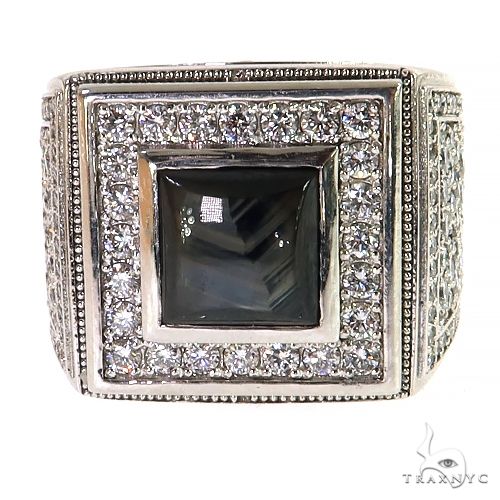 Phantom Black Star Sapphire Diamond Ring 69233: buy online