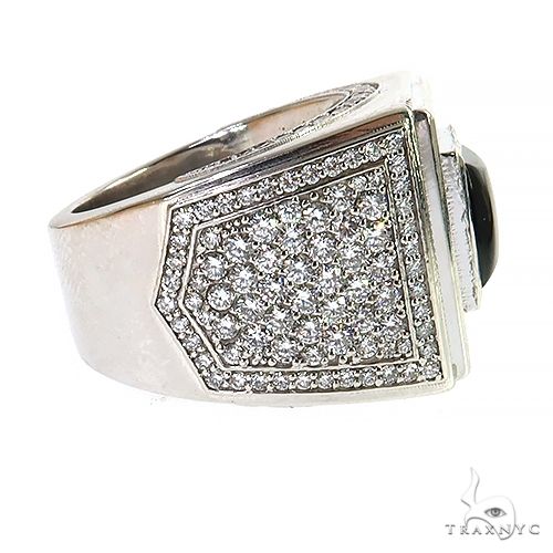 ★SENTIMENTS★ NO.323 [BLACK] GEOMETRY STAR RING Natural Black Star Sapphire Diopside Ring, Black Star Ring