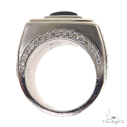★SENTIMENTS★ NO.559 [BLACK] STAR CUBIC RING Black Spinel Rhodium Over Sterling Silver Ring 1.00ctw