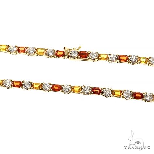 Sunset Serenity Emerald Cut Diamond Tennis Chain 69477: buy