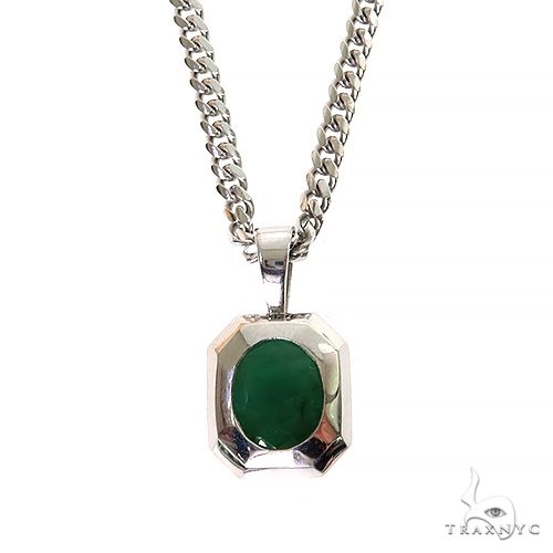 925 Silver shops Marcasite Jade Sapphire Jewel Pendant