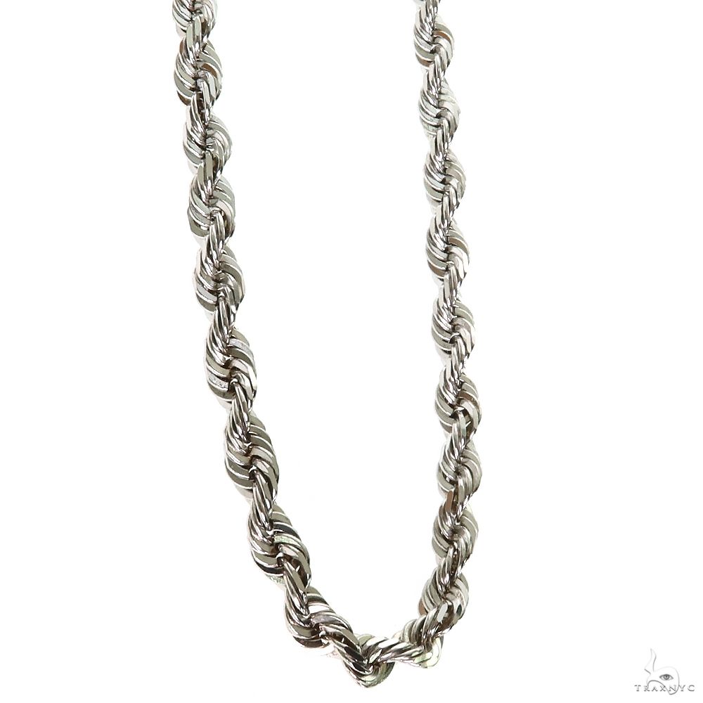 18k White Gold Solid Rope 6mm 22 inches 69749: buy online in