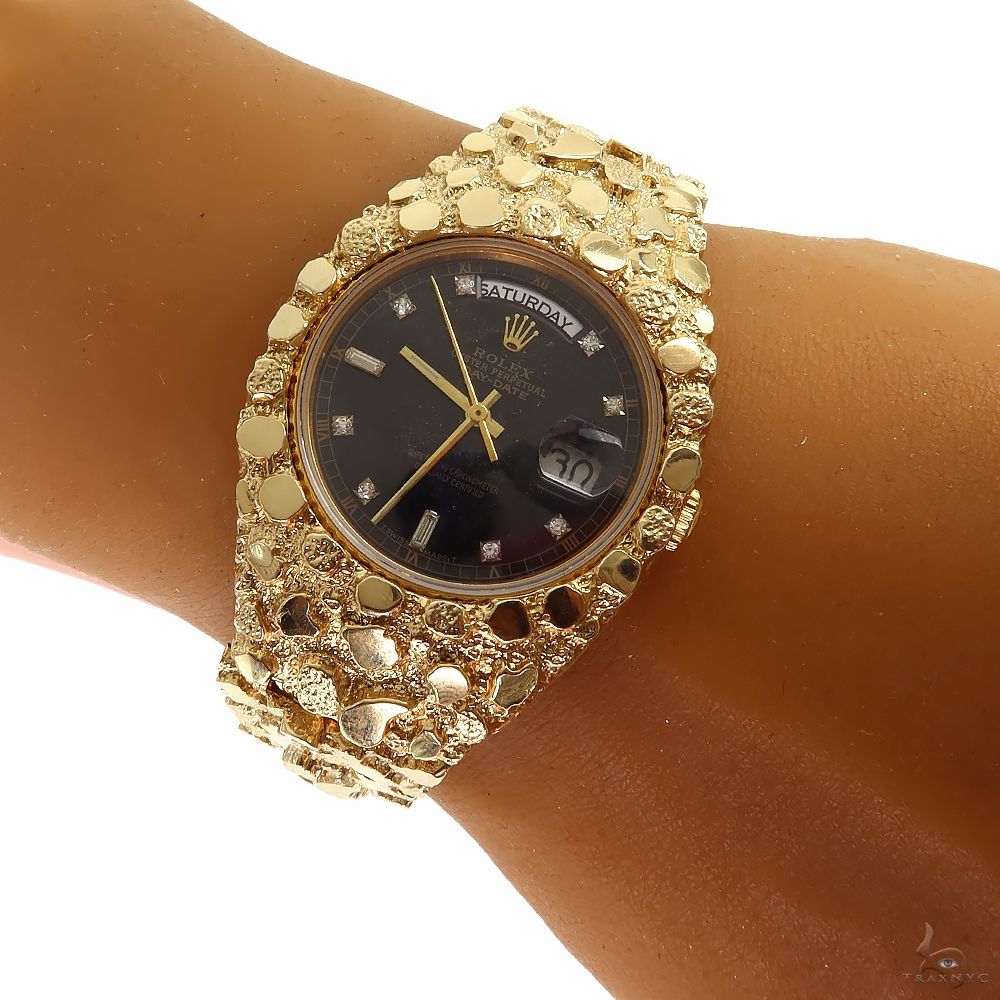 Rolex day date gold nugget sale