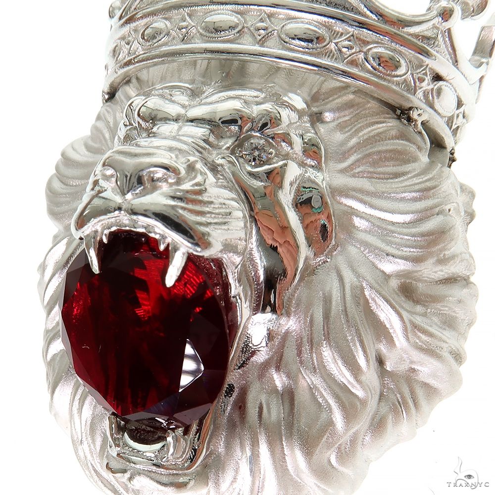 N_lion /•᷅‎‎•᷄\୭ Lion Necklace for Men, Norse Viking Lion Head Pendant