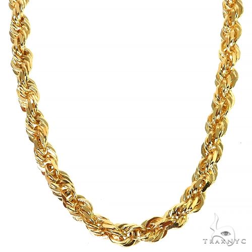 14k Yellow Gold Solid Rope chain 18 inches 70133 - Main Image