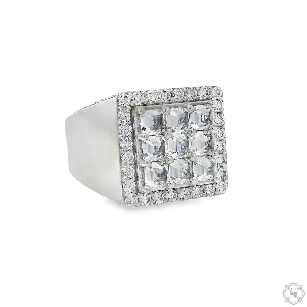 UpSide Down Asscher Diamond Ring 70469: buy online in NYC