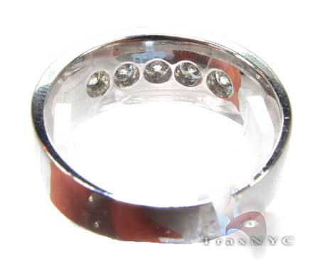【LOOT】tricolor Asymmetry band ring #15 CWB-S Alternating Row Burnished Contour Diamond Band .11 ct