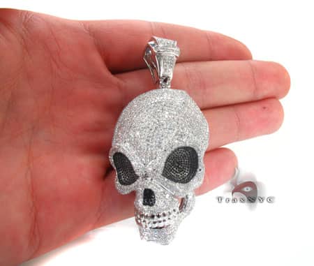 Skull Womens Diamond Accent Mined Blue Diamond Sterling Silver Skull  Pendant Necklace - JCPenney